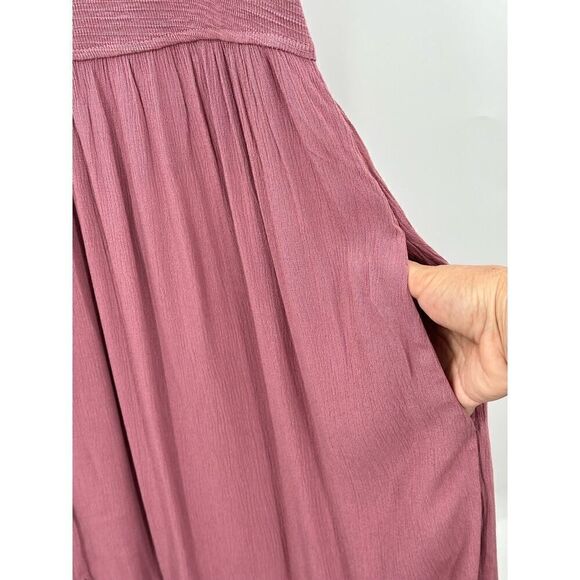 Frye Women's Sleeveless Tank Easy Button Front Midi Dress XXL NWOT Dusty Pink - Picture 6 of 8